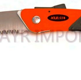 SERRUCHO PLEGABLE KURIL 180 MM. 7 DIENTES / MANGO ERGONÓMICO CON BUEN AGARRE Y BUENA SUJECCIÓN A LA HOJA. NO TIENE OSCILACION. DIENTE CONVENCIONAL. HOJA CURVA
