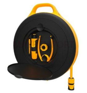 PORTAMANGUERA "S" TODO EN UNO, SOBRE RUEDAS, SENTIDO HORIZONTAL, ROTACION DE 360º, PESO 3,5KG PARA MANGUERA DE D. 9 MM - 15M