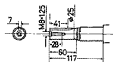 CIGÜEÑAL ADAPTABLE A GX390 S (CILINDRICO D. 25)